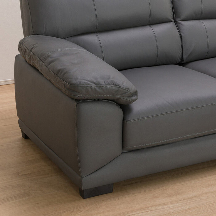 Corner Sofa Wall3-KD LC Leather-C1 GY