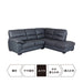 Corner Sofa Wall3-KD LC Leather-C1 GY