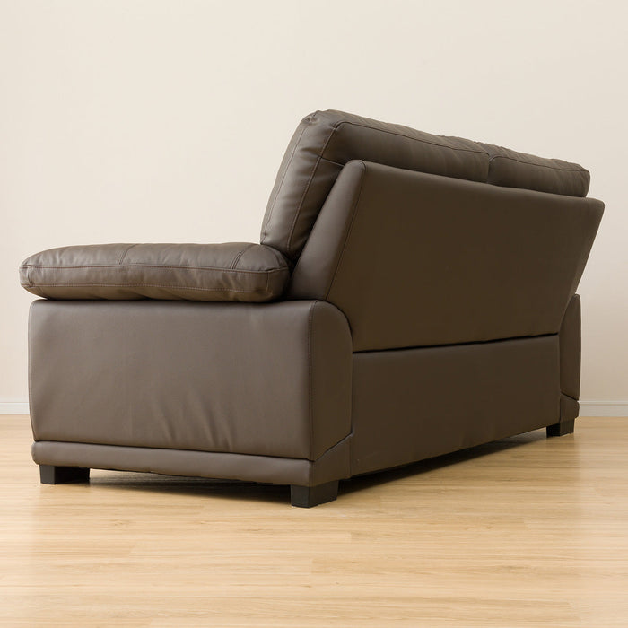 3 Seat Sofa Wall3-KD Leather-C1 DBR