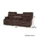 3 Seater Electric Fabric Sofa Hit DBR 2Cs