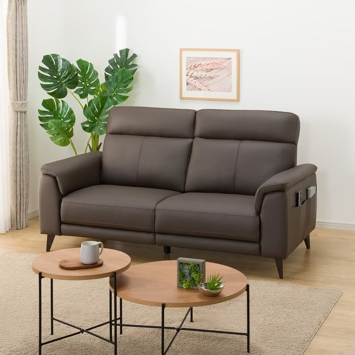 3S-SOFA LB07 LEATHER DBR