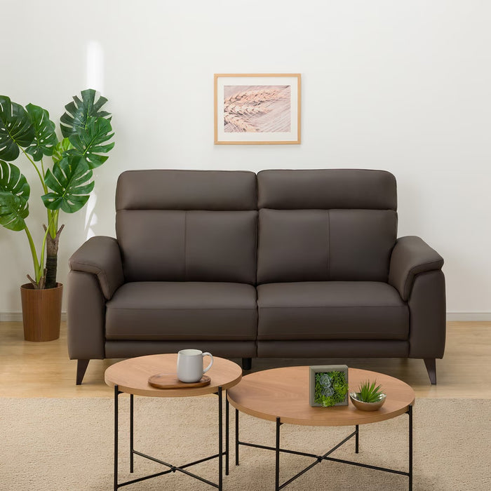 3S-SOFA LB07 LEATHER DBR