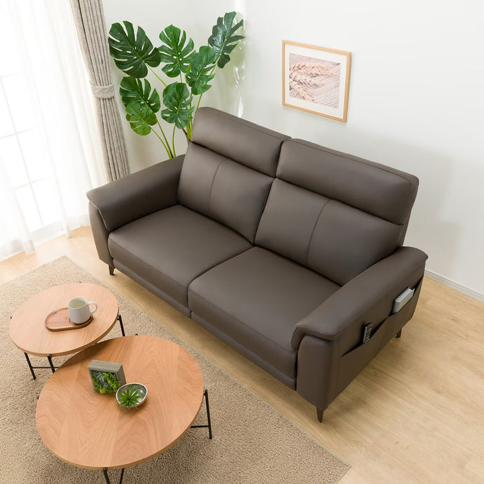 3S-SOFA LB07 LEATHER DBR