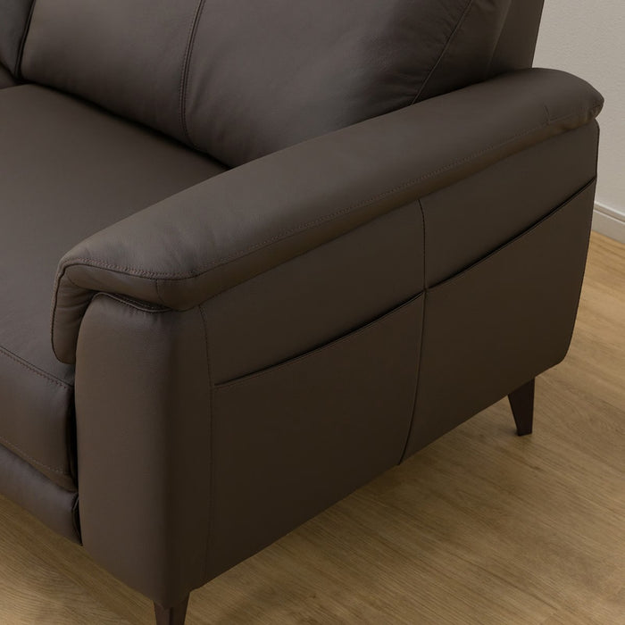 3S-SOFA LB07 LEATHER DBR