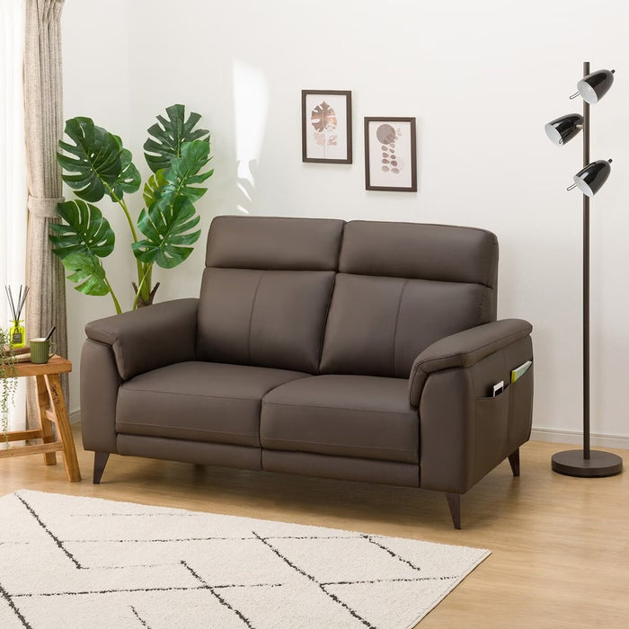 2S-SOFA LB07 LEATHER DBR