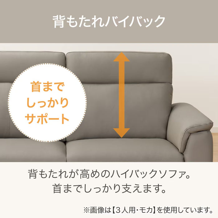 2S-SOFA LB07 LEATHER DBR