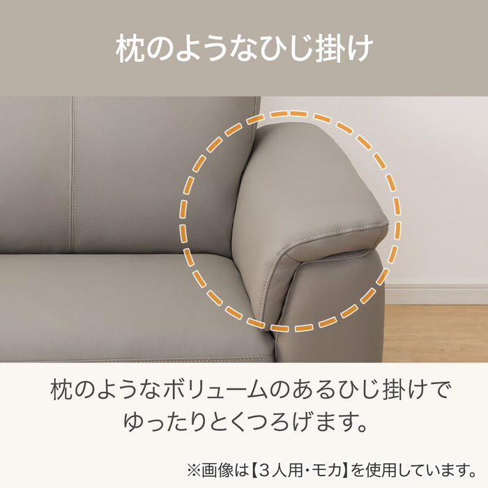 2S-SOFA LB07 LEATHER DBR