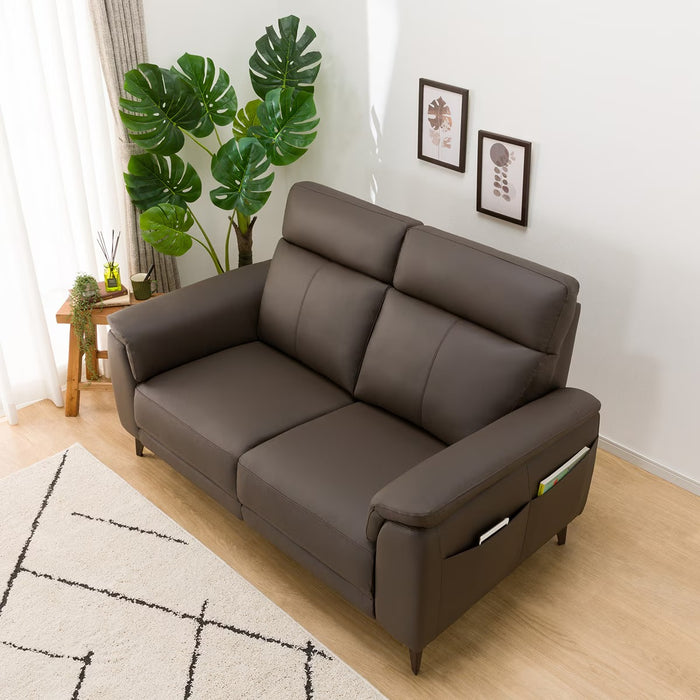 2S-SOFA LB07 LEATHER DBR