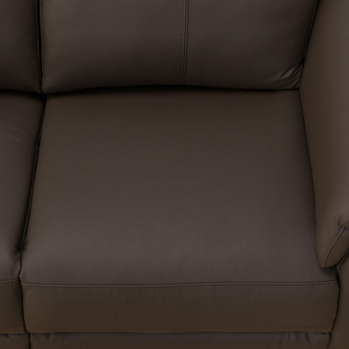 2S-SOFA LB07 LEATHER DBR