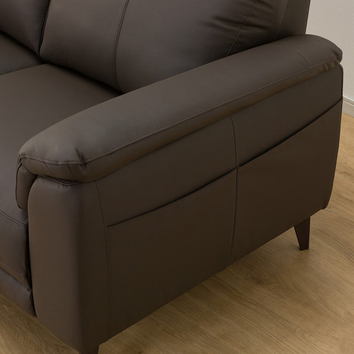2S-SOFA LB07 LEATHER DBR