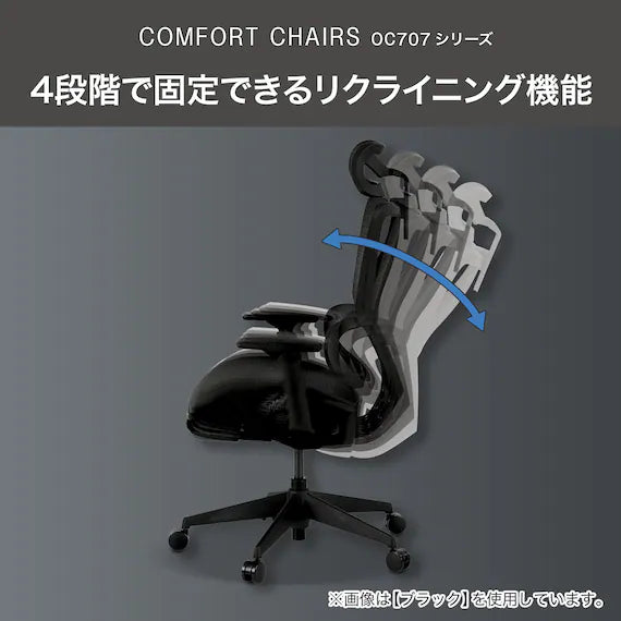 OFFICECHAIR OC707 SMALL ELASTOMERMESH BK