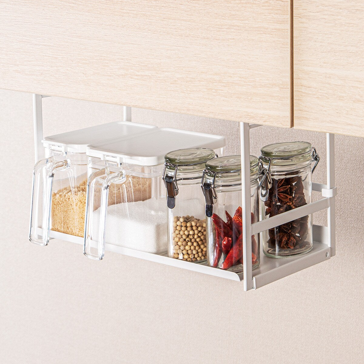 Kitchen Container Rack UNDERSHELF FOOD CONTAINER RACK KT-1475 WH