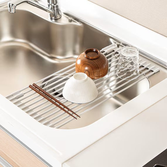 OVER THE SINK ROLL UP SILICONE DRAINER 4823 GY - Main Image