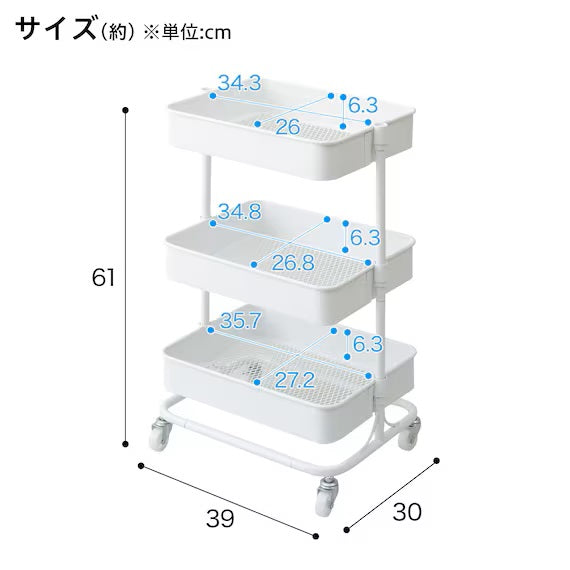 STEEL WAGON TROLLEY4 S WH