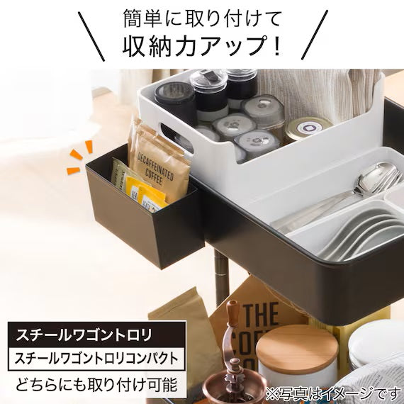 ACCESSORY BOX STEEL WAGON TROLLEY BK