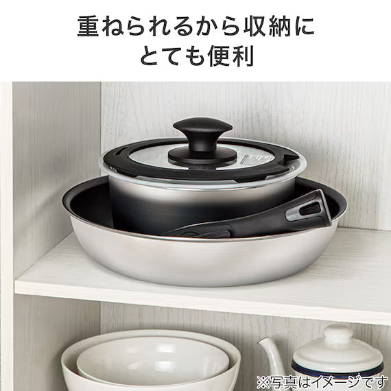 IH LIGHT POT&FRYPAN W/DETACHABLE HANDLE 5P SATIN TORERU3 KY047