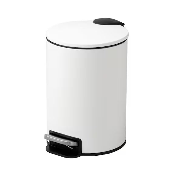 ROUND STEP TRASH CAN WITH SOFT-COLSE LID 2.8L WH