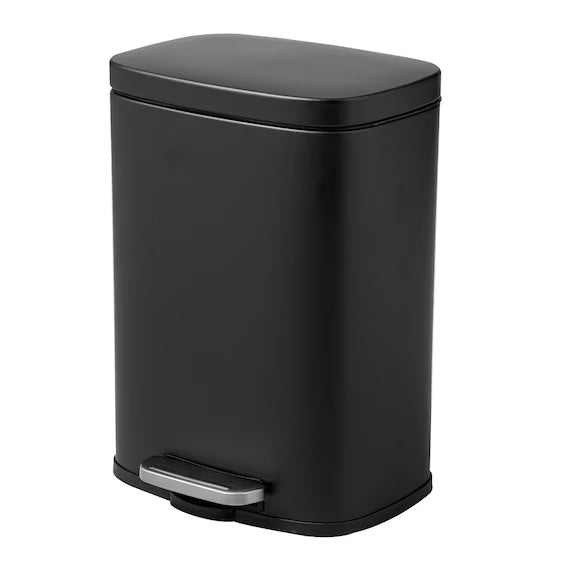 RECTANGLE SOFT-CLOSE TRASH CAN H8-12L BK