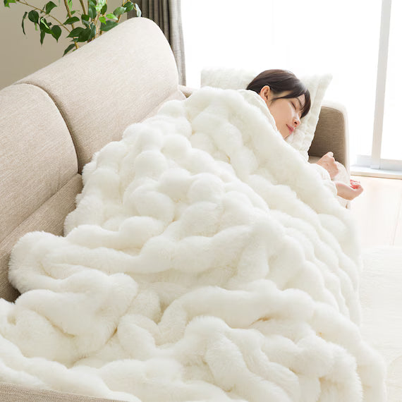 BLANKET POKOPOKO RABBIT TOUCH WH S A2425