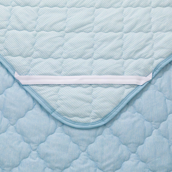 REVERSIBLE PADDED SHEET TOPPER N COOL Q BL S2501