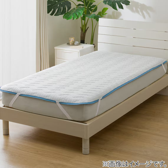 REVERSIBLE PADDED SHEET TOPPER N COOL WSP K BL S2503
