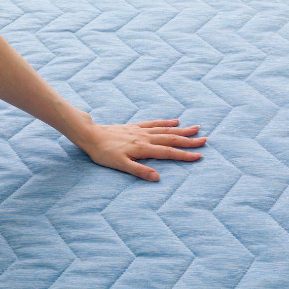 REVERSIBLE PADDED SHEET TOPPER N COOL WSP K BL S2503