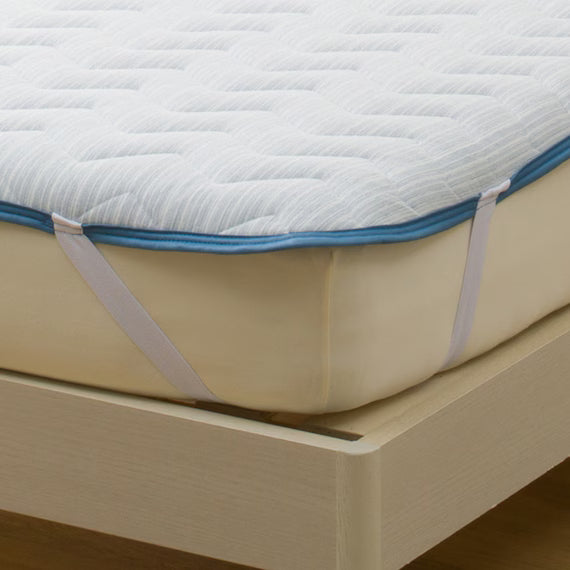 REVERSIBLE PADDED SHEET TOPPER N COOL WSP Q BL S2503
