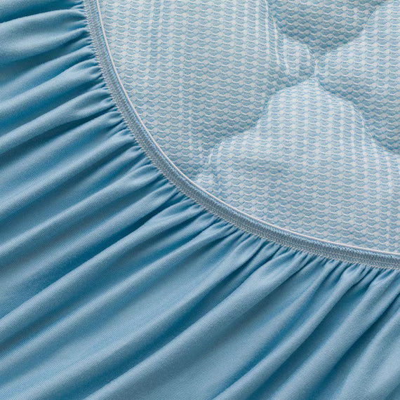 REVERSIBLE FITTED SHEET TOPPER N COOL SP K BL S2502