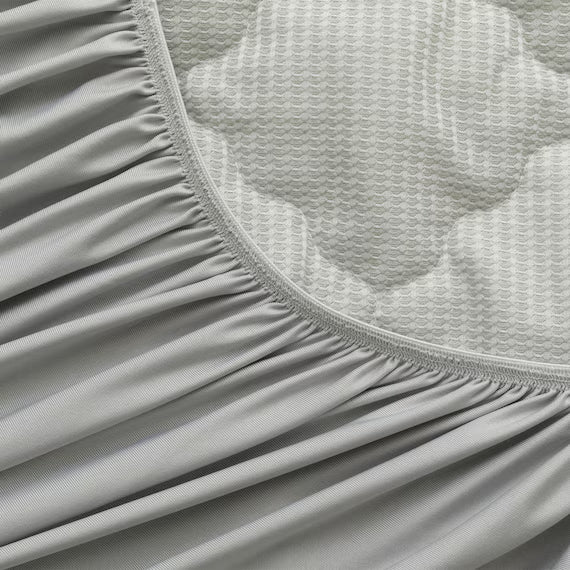 REVERSIBLE FITTED SHEET TOPPER N COOL SP K GY S2502