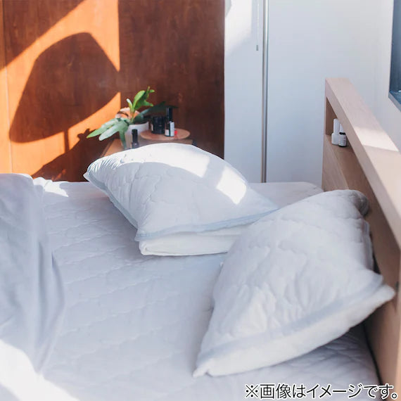 REVERSIBLE PADDED PILLOW TOPPER N COOL GY S2501