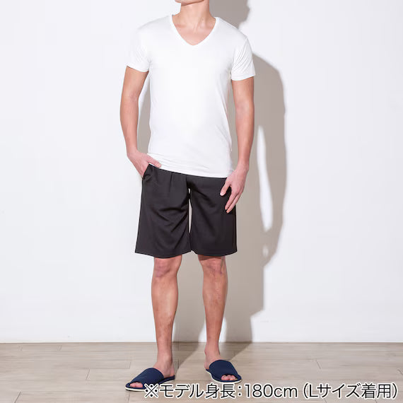 MENS COOL VNECK TSHIRTNE MESH WH L