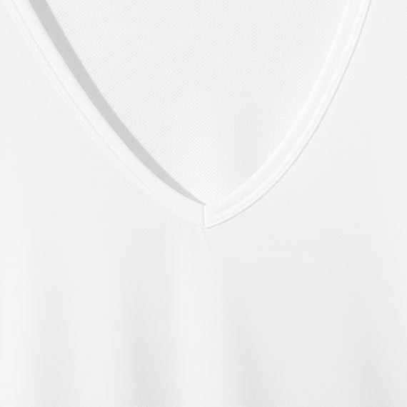 MENS COOL VNECK TSHIRTNE MESH WH L