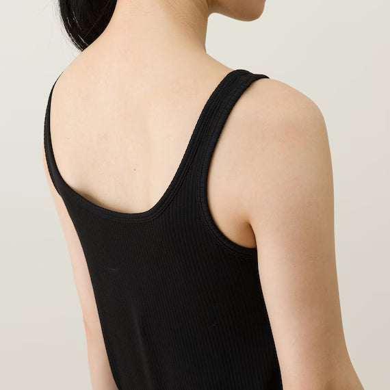 WOMENS SUPER COOL RIBBED TANK TOP WITH BUILTIN BRAEBK 3L