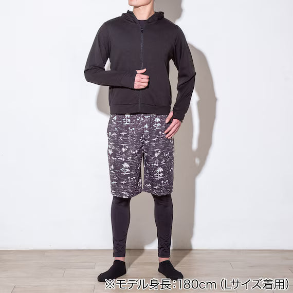 MENS UV CUT COOL HOODIE NE MESH BK M