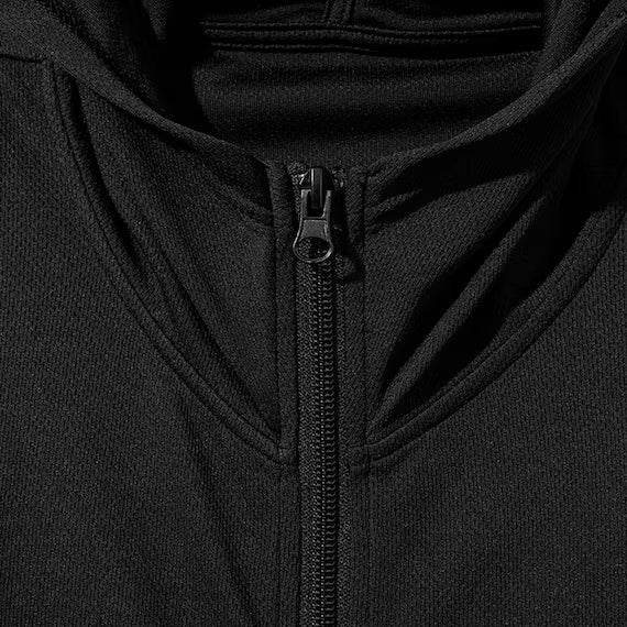 MENS UV CUT COOL HOODIE NE MESH BK M