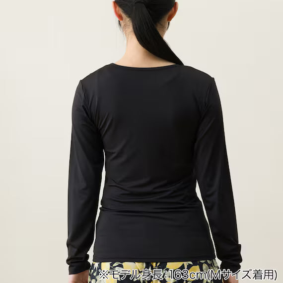 WOMENS UV CUT SUPERCOOL LONG SLEEVE SHIRT NE BK M