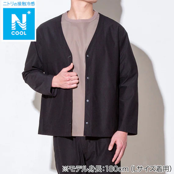 MENS COOL CUT GEORGETTE CARDIGAN NE BK M