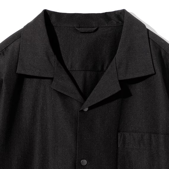 MENS COOL CUT GEORGETTE SHORT SLEEVESHIRT NE BK L