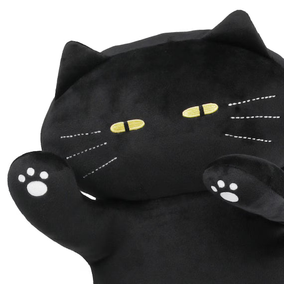BODY PILLOW DECORATED CAT (BLACK T01)