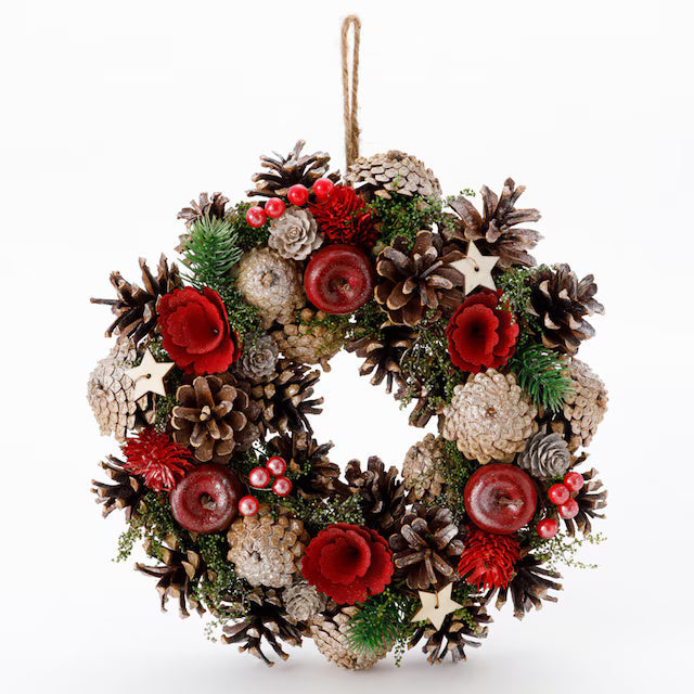 CHRISTMAS 28CM HANGING WREATH 23AFH029-28 N4LC