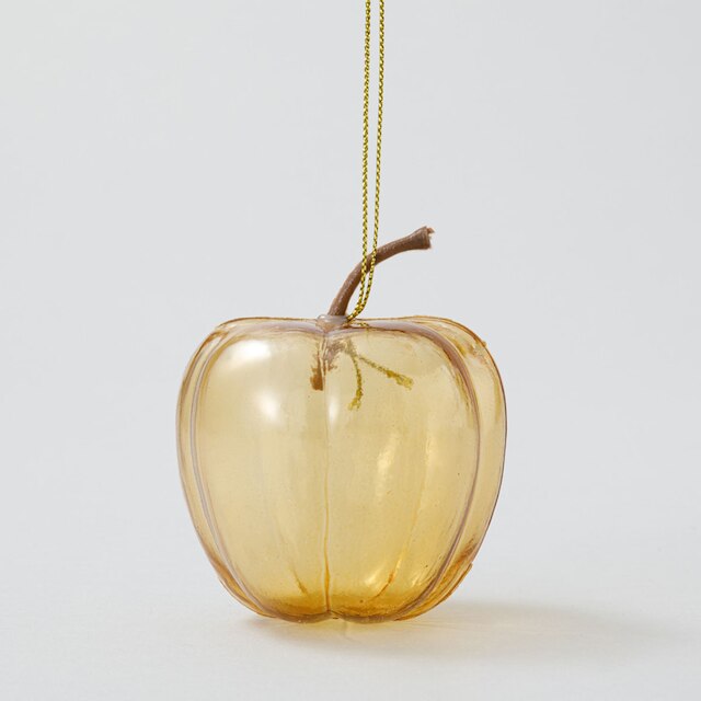 CHRISTMAS ORNAMENT APPLE S/2 60MM GOLD GPA-7002G N4ST