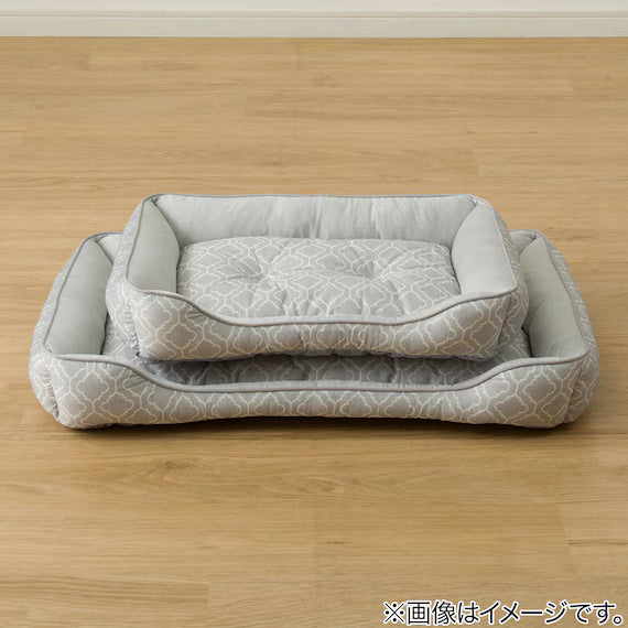 PET BED N-COOL WSP L-SQUARE GY S254