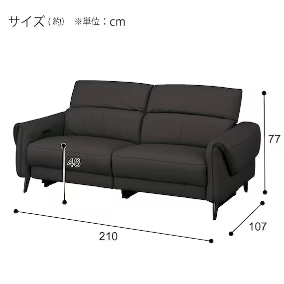 ELECTRIC 3P SOFA LS04 NW BK