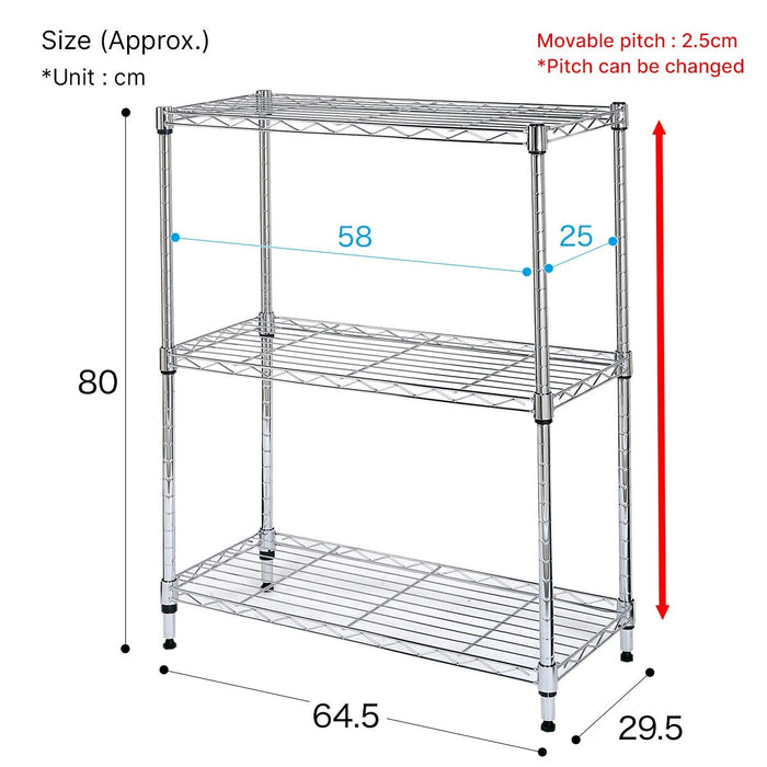 STEEL RACK STANDARD 6530 2-TIER CR