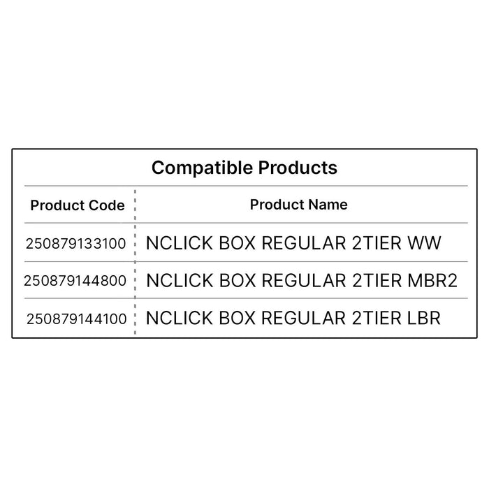 N-CLICK BOX TOP PANEL FOR REG 2-TIER WW