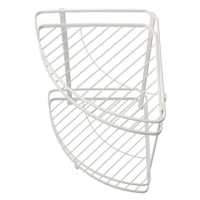 WIRE BATH RACK 2-TIER CORNER PIATTO-2 W27.7XD20XH34