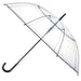 65CM Vinyl Jump Umbrella with Reflective Tape Clear