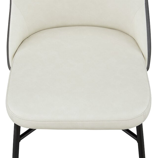 DINING CHAIR PVC IV/GY YA341