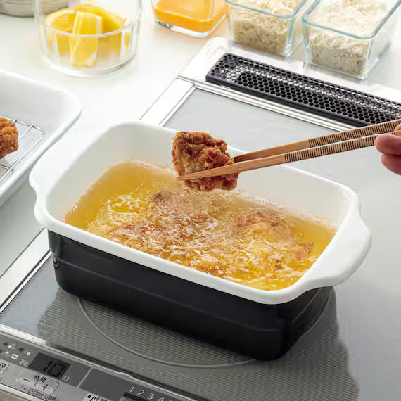 ENAMEL DEEP FRYER POT