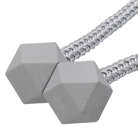 CURTAIN MAGNET TASSEL 2P GY DH201
